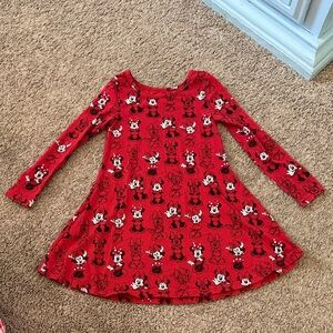 Disney Red Minnie Mouse cotton Kids Dress 5t soft and stretchy